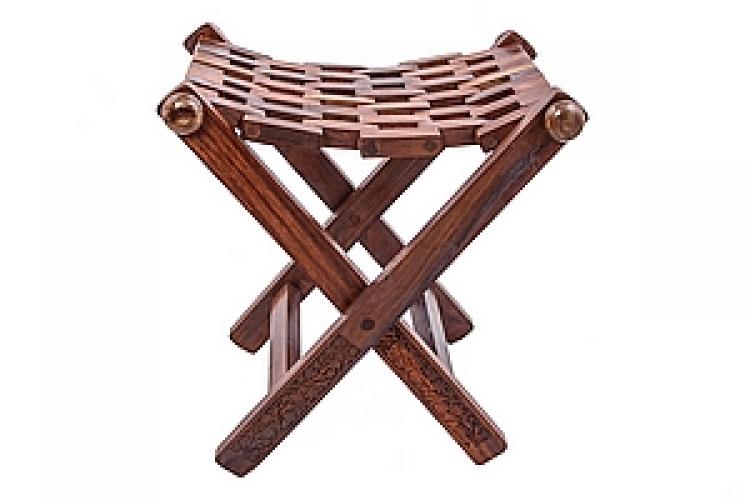 Табурет складной дачный (дерево) №147