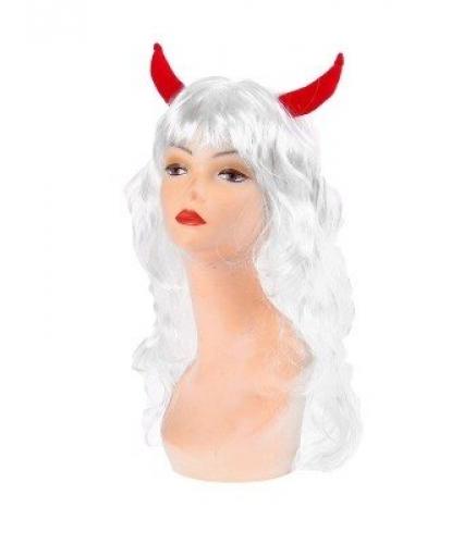 Светлый парик дьяволицы - купить 