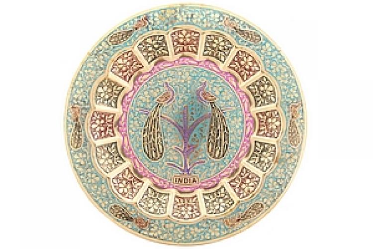 Панно 12" "Павлин" эмаль №42