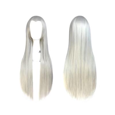  Парик прямой длиной 1 метр серебрянный 