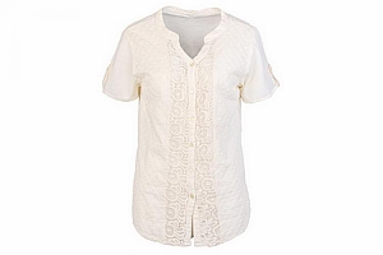 Блузка (хлопок) с кружевом  №171