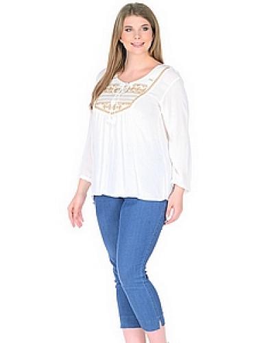 Блузка (вискоза креп) с вышивкой №86