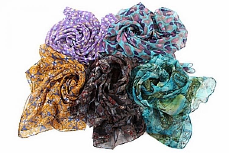 Платки шифон (набор из 5) №43