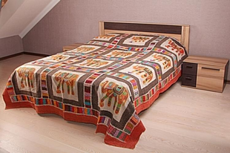 Покрывало с аппликацией ручной работы №181