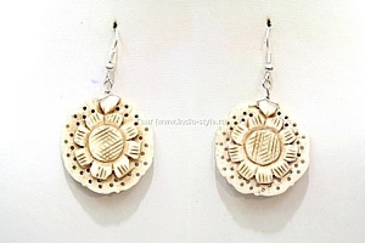 Украшение  Серьги кость №30