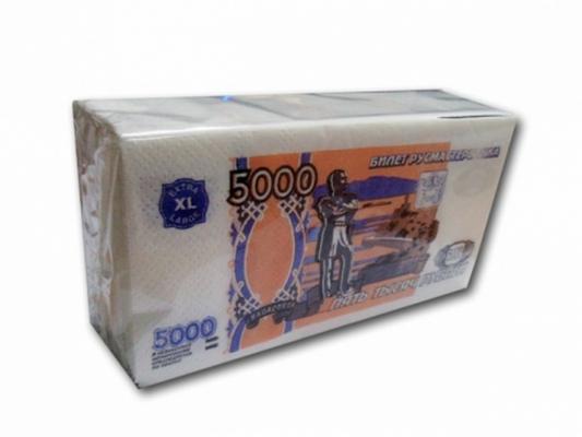  Подарочные салфетки в виде пачки денег 5000 рублей 