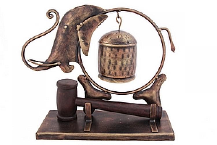 Статуэтка -гонг железо "Слон" №191