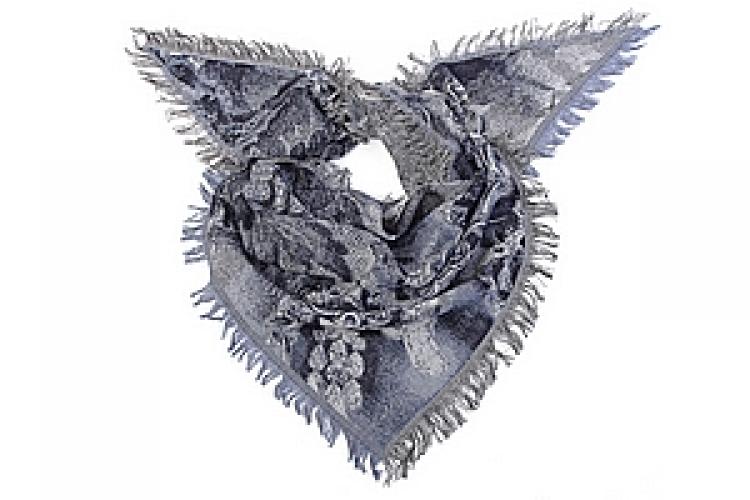 Палантин  шерсть "косынка" №102