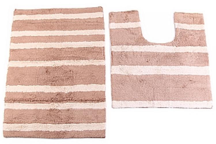 Набор из 2-х ковриков для ванной  х/б  №46