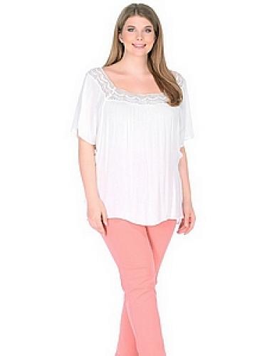 Блузка (вискоза креп) с кружевом №40