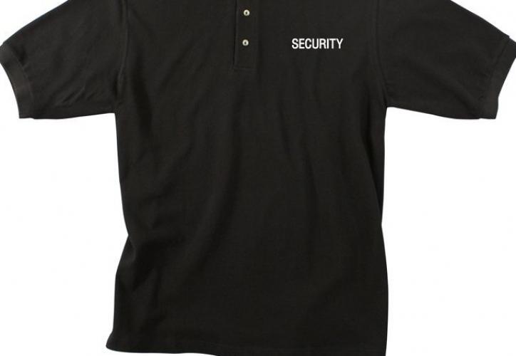 Черная футболка поло SECURITY  ― магазин нужных товаров у нас есть все playera.ru Тел 8-495-741-86-12 a7418612@yandex.ru  тнп карнавал праздник отдых спорт дом одежда 
