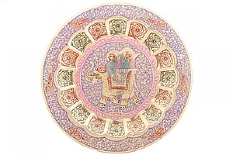 Панно 14" "Слон" эмаль белая №57