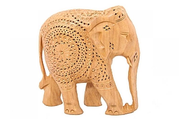 Статуэтка "Слон резной хоб. вниз" (кадем) №43