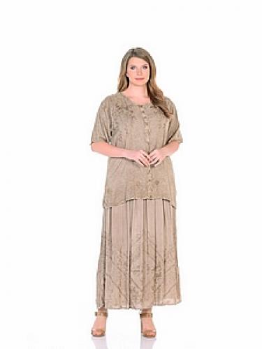 Блузка (вискоза) с вышивкой №128