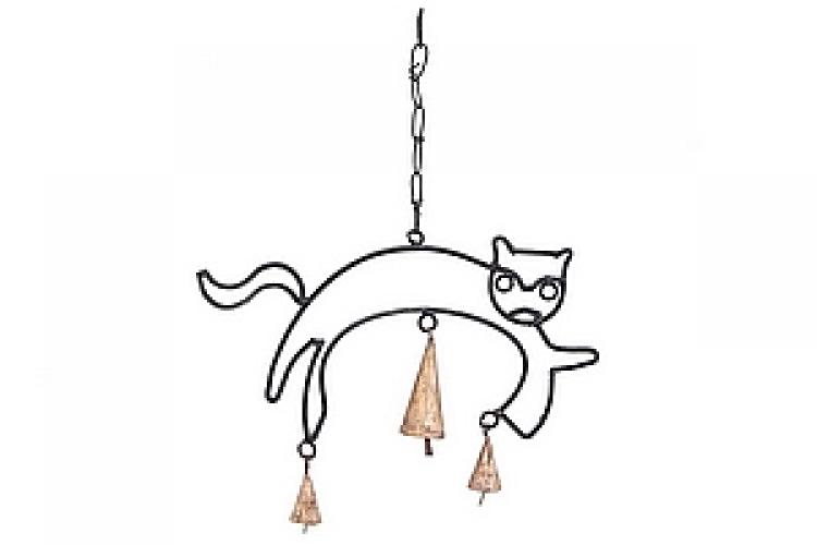 Колокольчик подвесной "Кот" №140