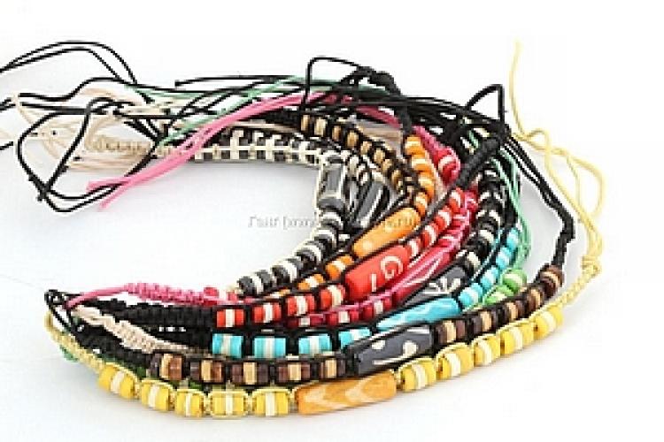 Украшение  Браслет-фенечка (набор из 12) №135