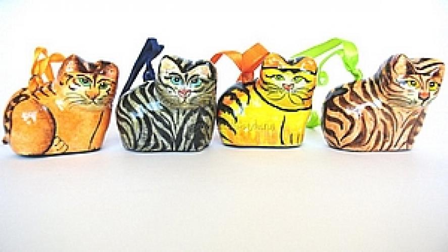 Статуэтка "Кот" папье-маше №148