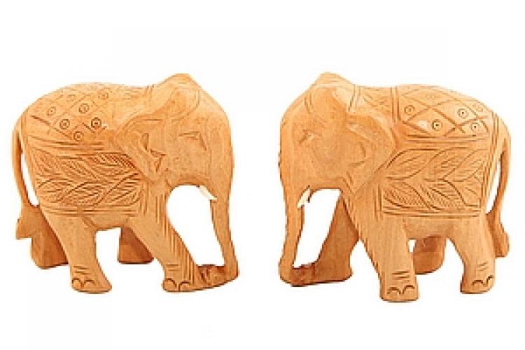 Статуэтка "Слон резной хобот вниз"№195