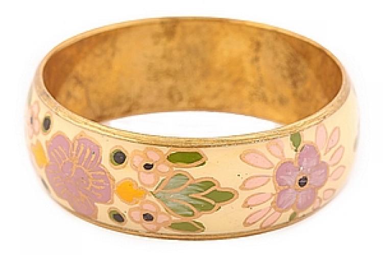 Украшение  Браслет латунь ручная роспись  №129