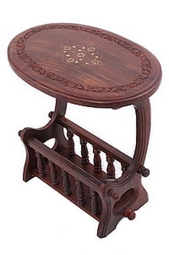 Стол дерево  с инкрустацией №10