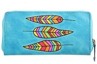 Кошелек  кожа ручная роспись №119