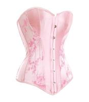 Розовый корсет с кружевом