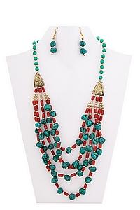 Украшение бусы с сережками  №71