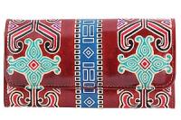 Кошелек кожа ручной принт №129