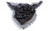 Палантин  шерсть "косынка с бахромой" №83