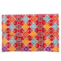 Кошелек кожа ручной принт №11