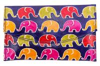 Кошелек кожа ручной принт №110