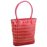 Сумка кожа ручной принт  №26