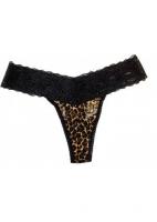 Черные трусики с кружевом