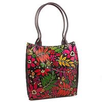 Сумка кожа ручная роспись  №128