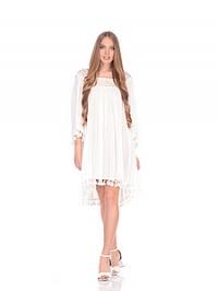 Блузка-туника (вискоза креп) с кружевом №191