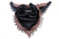 Палантин  шерсть "косынка с бахромой" №44