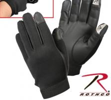 Тонкие черные перчатки 