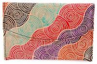 Кошелек кожа ручной принт №199