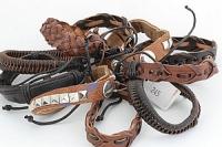 Украшение  Браслет-фенечка кожа(набор из 10)  №171