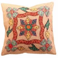 Наволочка с апликацией  "Цветы" №93