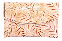 Кошелек кожа ручной принт №155