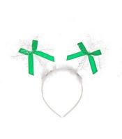 Ободок с голубыми цветами