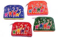 Косметичка "Слоны" ручной принт  набор из 4-х №131