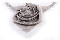 Палантин  шерсть "косынка с бахромой" №48