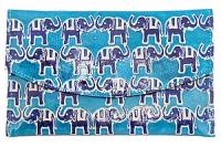 Кошелек кожа ручной принт №101