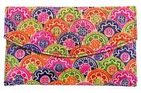 Кошелек кожа ручной принт №39