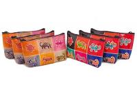 Кошелек под мелочь ручной принт натуральная кожа "Животные"  уп./6шт №60