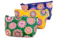 Косметичка натуральная кожа  ручной принт "уп./ 3 шт.№14