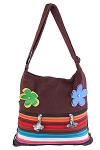 Сумка хлопок на лямке " молнии" №122