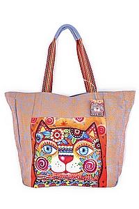 Сумка хлопок с декор. отделкой №175